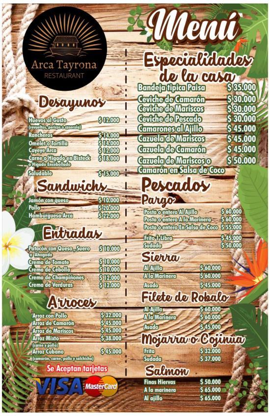 Arca Tayrona Restaurant & Hostal Los Naranjos Ngoại thất bức ảnh